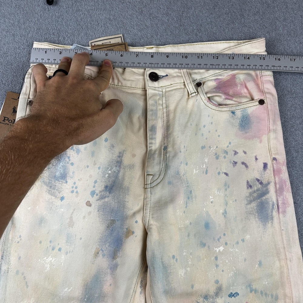 Polo Ralph Lauren Jeans Womens 30 High Rise Ankle Tompkins Skinny Paint Splatter - Picture 6 of 13
